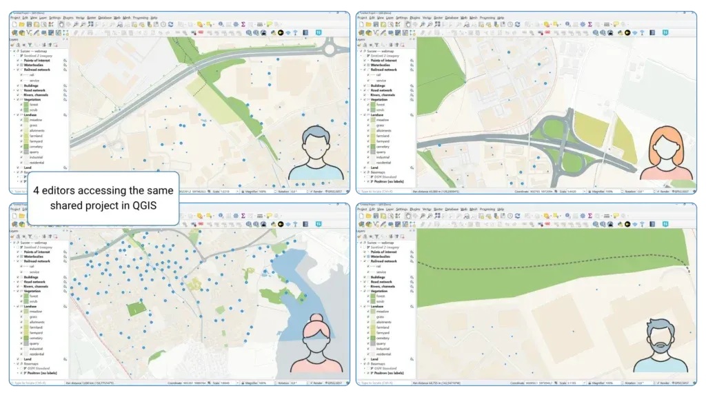 medium: From desktop GIS to team collaboration: setting up a shared QGIS workspace
