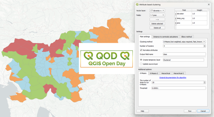 Attribute based clustering talk at QGIS Open Day (January 31, 2025)